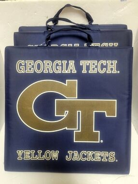 3 Vtg Georgia Tech Yellow Jackets Sports Team Bleacher Seats Cushions Game Day